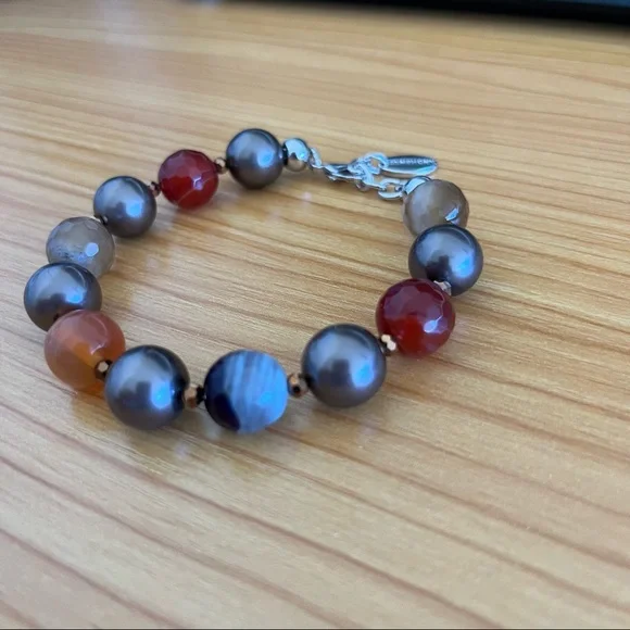 Semiprecious Stone Bead Bracelet - Picture 8 of 13